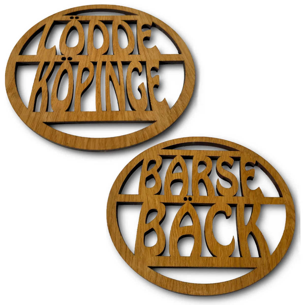 2 olika runda grytunderlägg