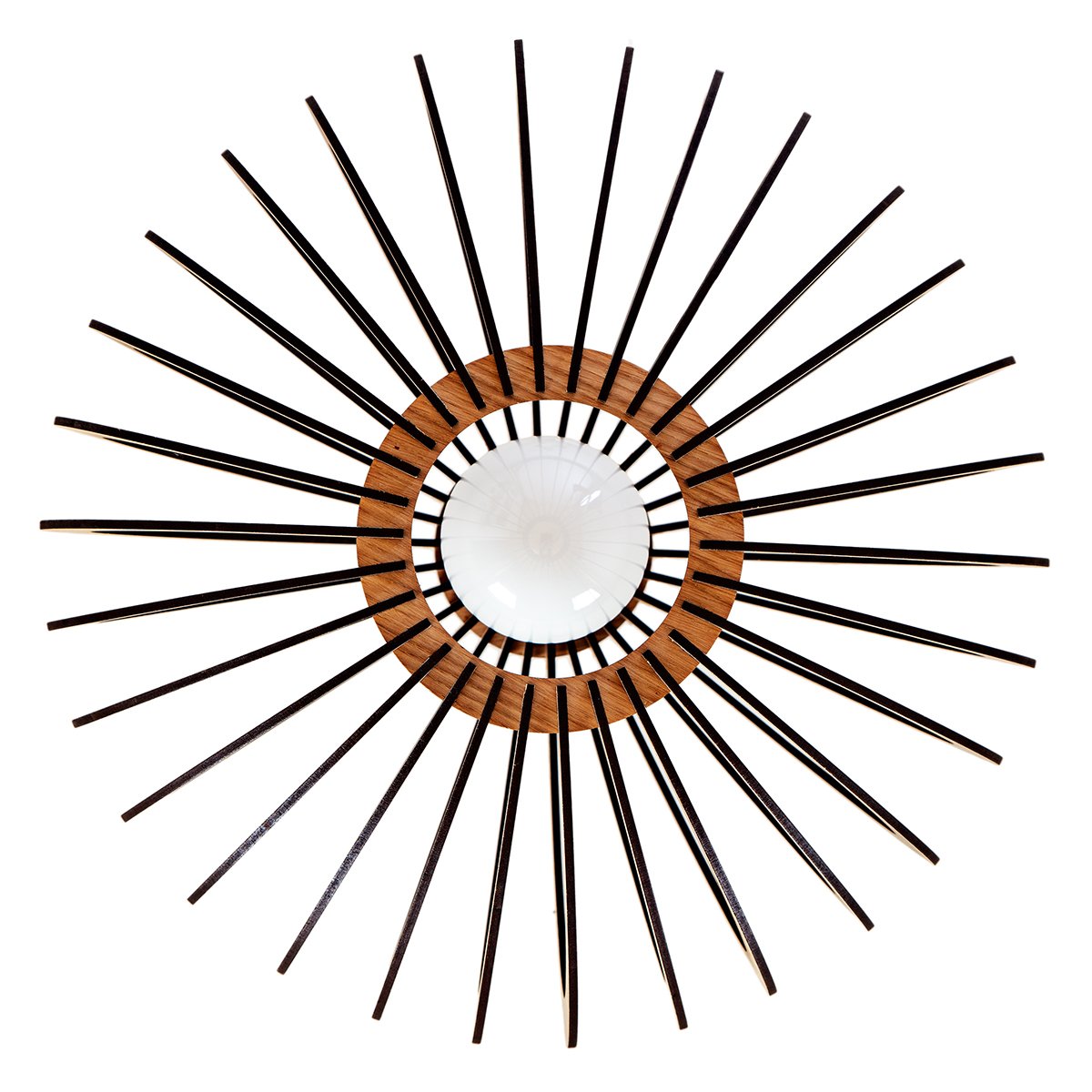 LYRA pendellampa detaljbild underifrån ek