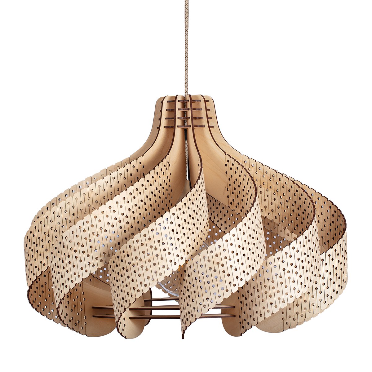 NOOR taklampa i björk helbild